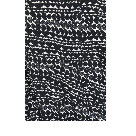 H&M Black & White Heart Patterned Dress Size Medium - Picture 3 of 8